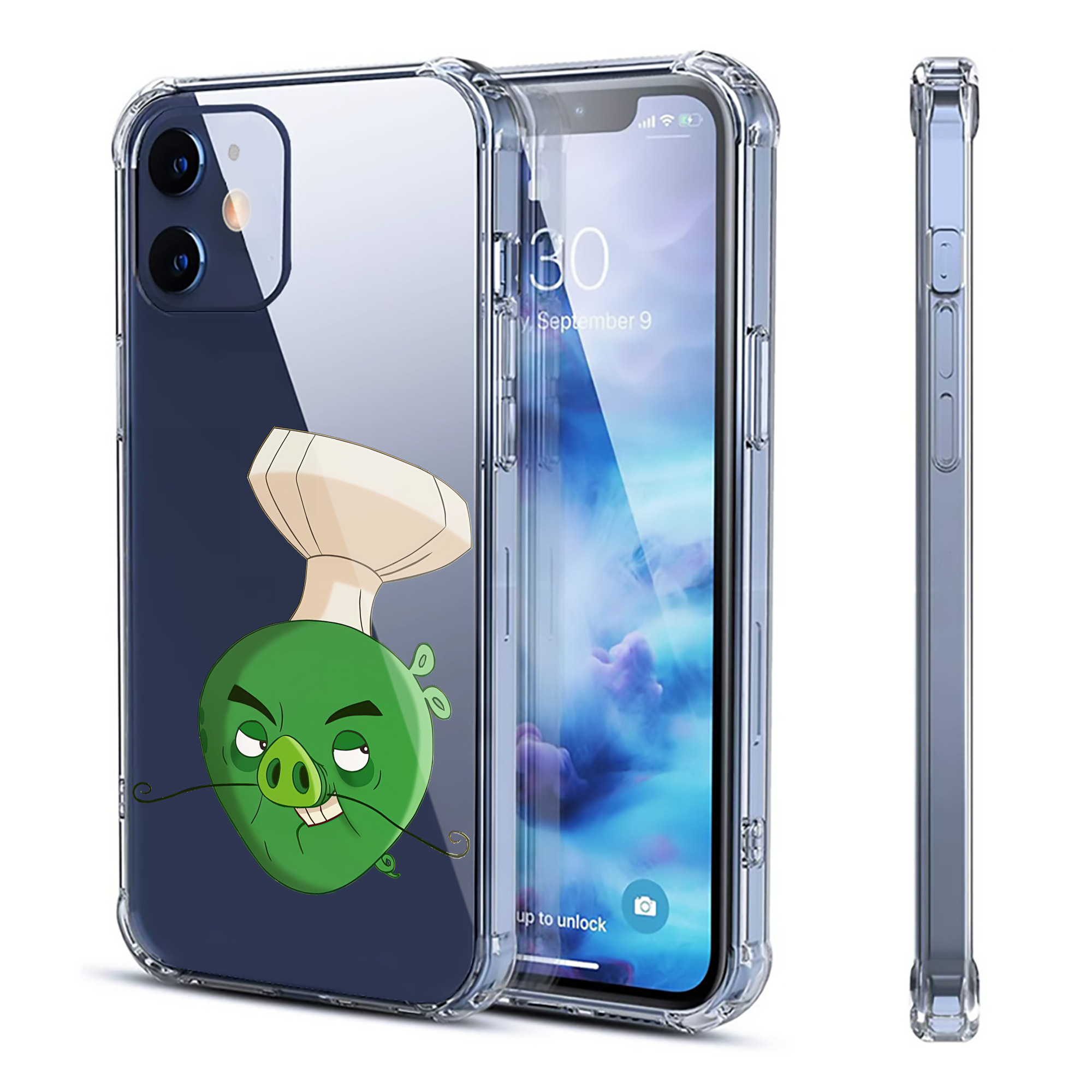 （画像用） Angry Birds アングリーバード 【iPhone 12シリーズ対応】透明スマホケース（クリアソフトケース）